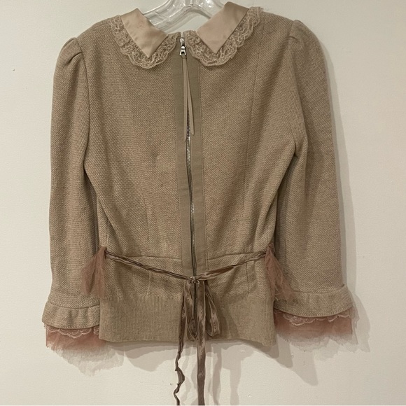 Vintage Marc Jacobs Fitted Cashmere Blouse with Back Zipper  - Grey - Picture 10 of 13